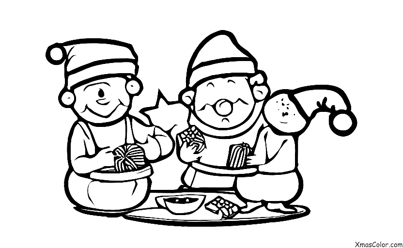 Christmas / Blitzen: Blitzen and Santa eating Christmas cookies