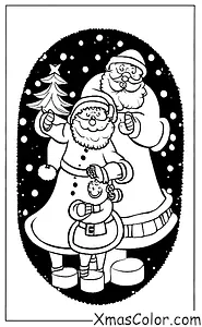 Christmas / Boxing Day: Santa and Mrs. Claus decorating the Christmas tree