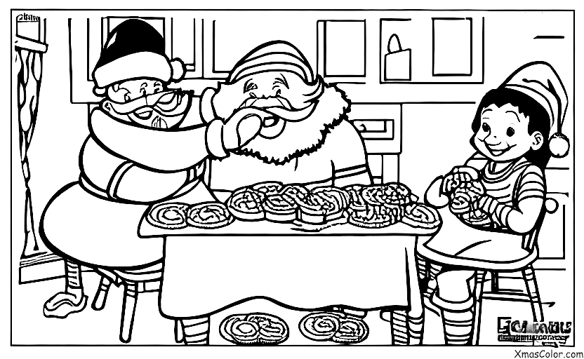 Christmas / Boxing Day: Santa Claus eating some of Mrs. Claus' cookies