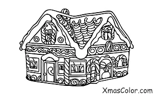 Christmas / Building Gingerbread Houses: Building a gingerbread house together