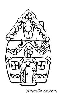 Christmas / Building Gingerbread Houses: Playing with the gingerbread house