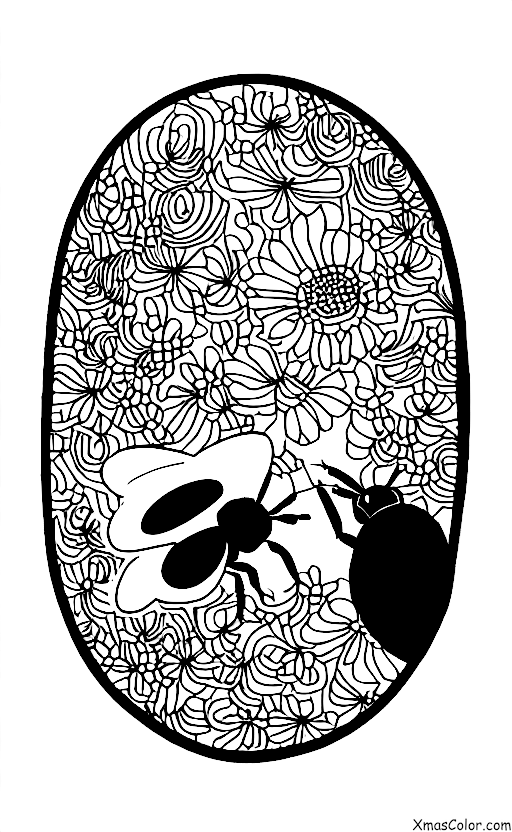 Christmas / Bumble: A bumblebee eating