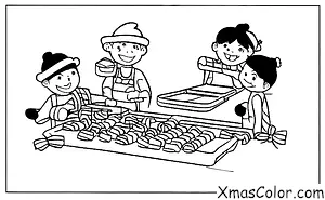 Christmas / Candy Canes: A candy cane factory