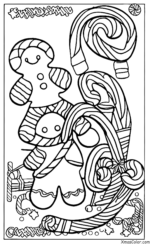 Christmas / Candy Canes: A Gingerbread Candy Cane