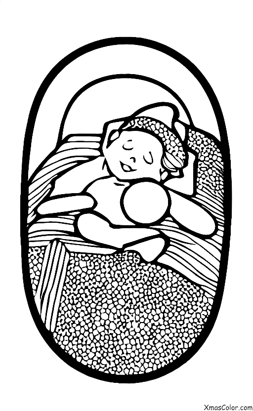 Christmas / Children: A child asleep in their bed on Christmas Eve