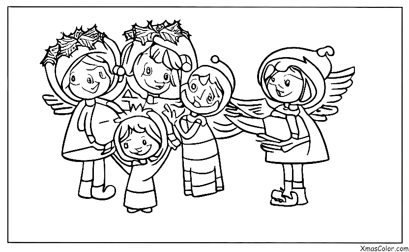 Christmas / Christmas Angels: A Christmas angel singing carols