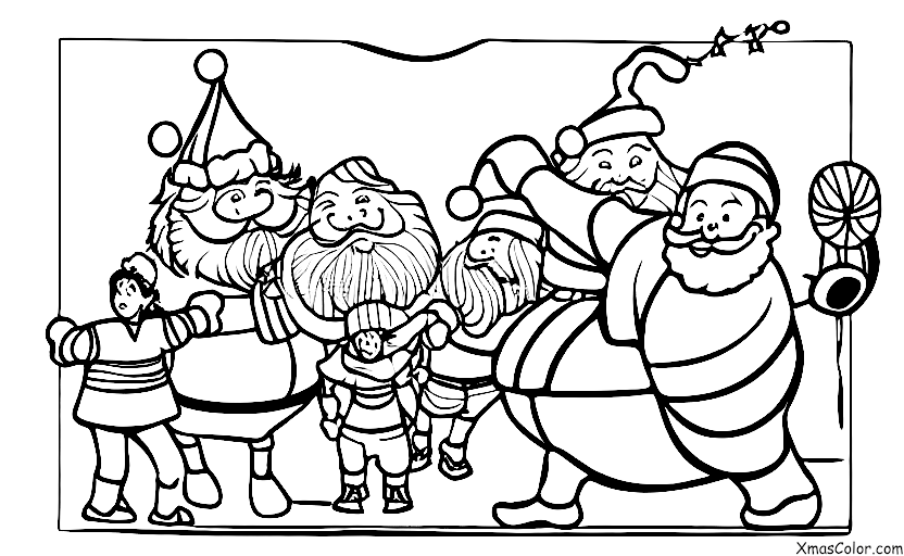 Christmas / Christmas at the beach: Santa playing volleyball