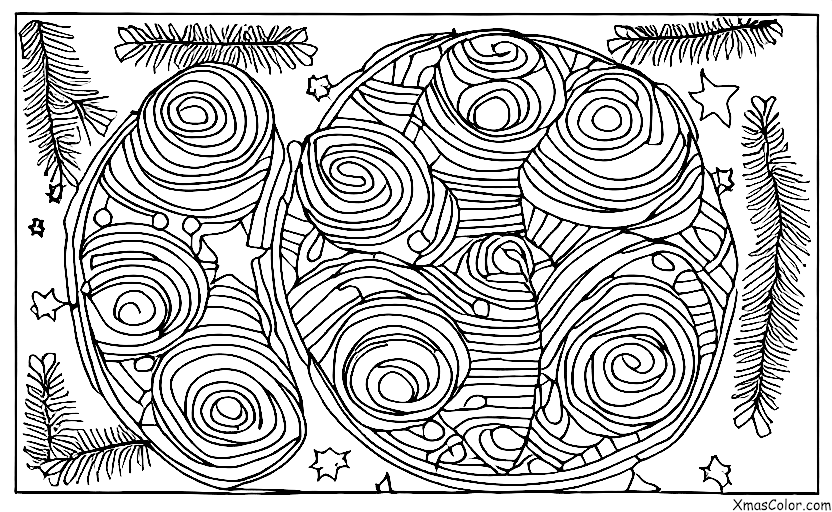 Christmas / Christmas cake: A round shaped Christmas cake with red and green frosting
