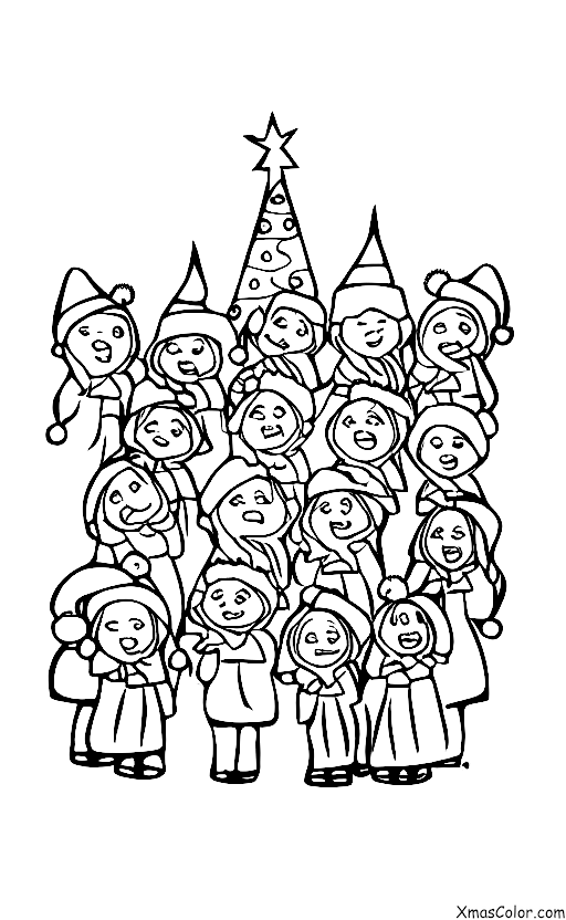 Christmas / Christmas choir: A choir singing Christmas carols