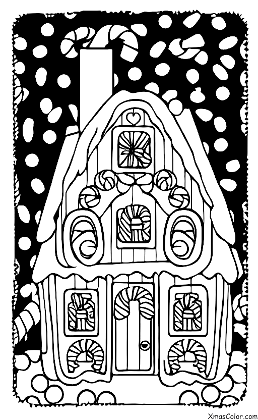 Christmas / Christmas colors: A gingerbread house