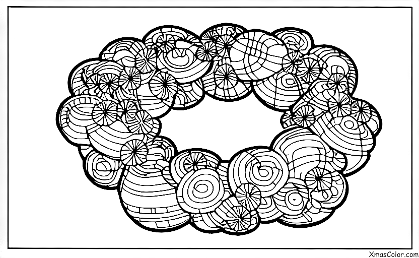 Christmas / Christmas colors: A wreath made of red and green flowers