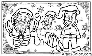 Christmas / Christmas colors: Santa in his red and green suit