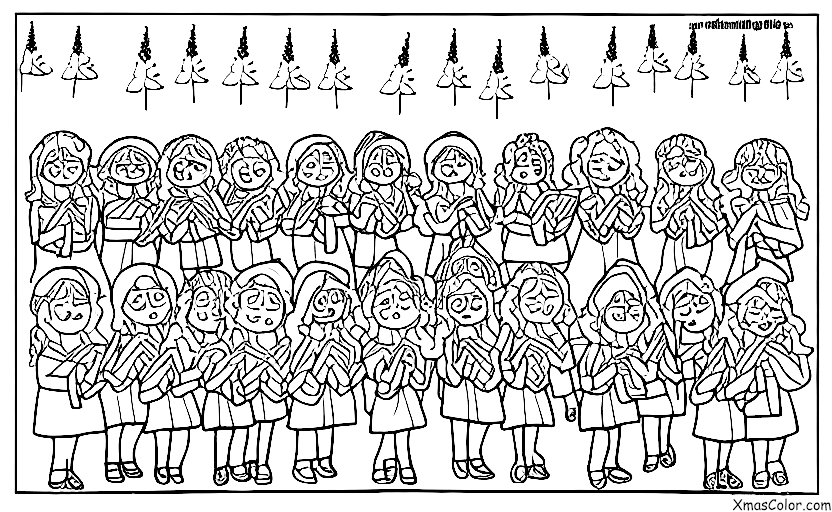 Christmas / Christmas concerts: A choir singing on stage