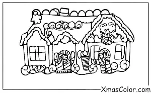 Christmas / Christmas Cookie decorating: A gingerbread house