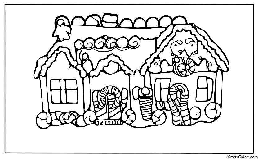 Christmas / Christmas Cookie decorating: A gingerbread house