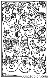 Christmas / Christmas Cookie decorating: Snowman cookies