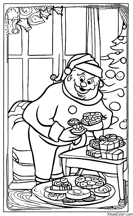 Christmas / Christmas Cookies: Santa eating cookies