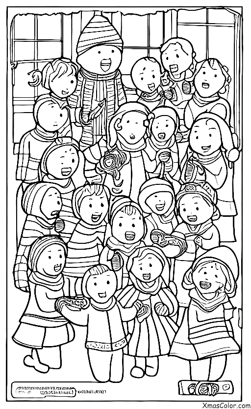 Christmas / Christmas Day: A group of carolers singing