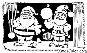 Christmas / Christmas Eve: Santa getting ready for his big night