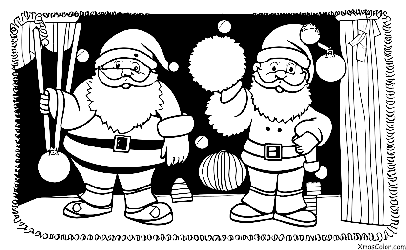 Christmas / Christmas Eve: Santa getting ready for his big night