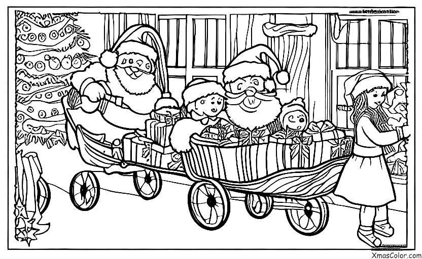 Christmas / Christmas Eve: Santa loading up his sleigh