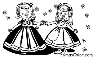 Christmas / Christmas fashion: A girl trying on a new Christmas dress