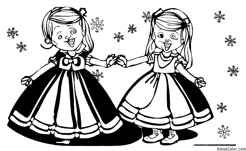 Christmas / Christmas fashion: A girl trying on a new Christmas dress