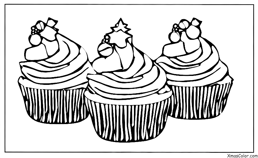 Christmas / Christmas food: Festive Cupcakes