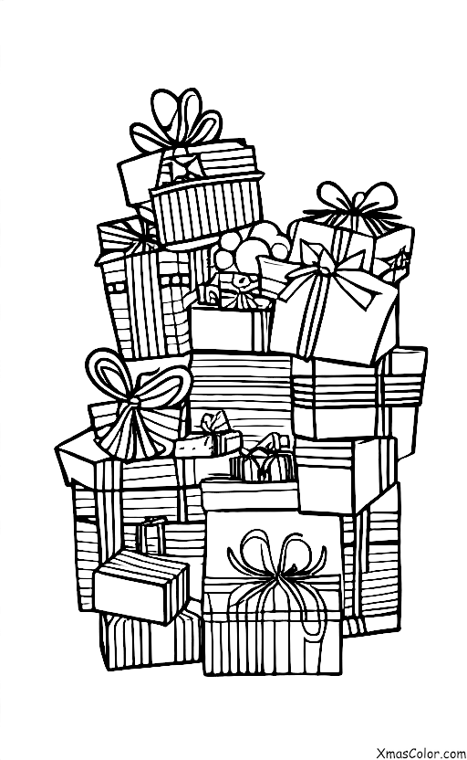 Christmas / Christmas Gifts: A big pile of presents