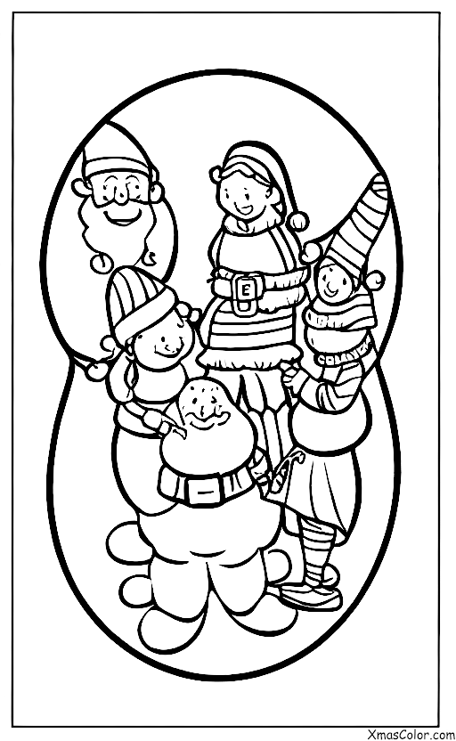 Christmas / Christmas Gifts: Santa and his elves wrapping presents