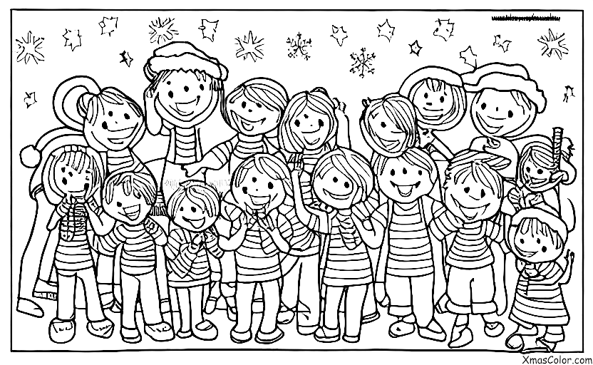 Christmas / Christmas in Africa: A group of people gathered around a fire, singing and dancing