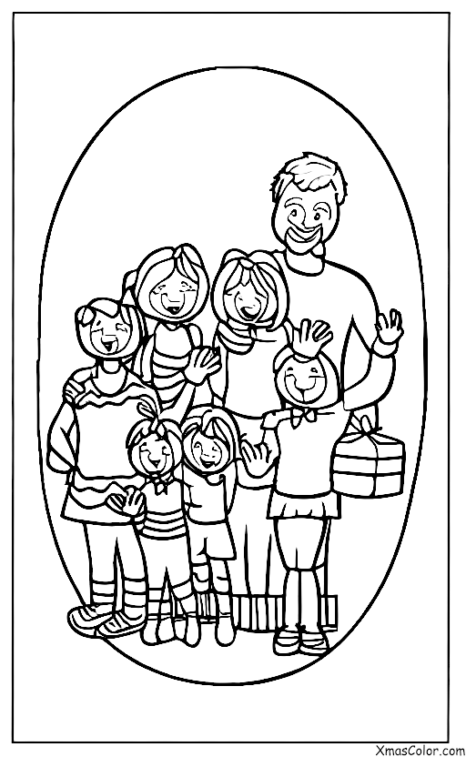 Christmas / Christmas in America: A family opening presents on Christmas morning