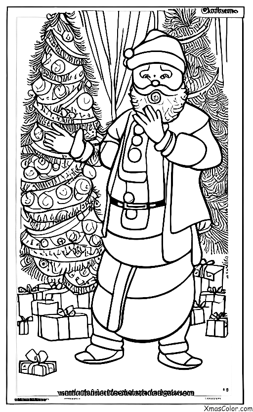 Christmas / Christmas in Asia: Santa in a traditional Indian dress