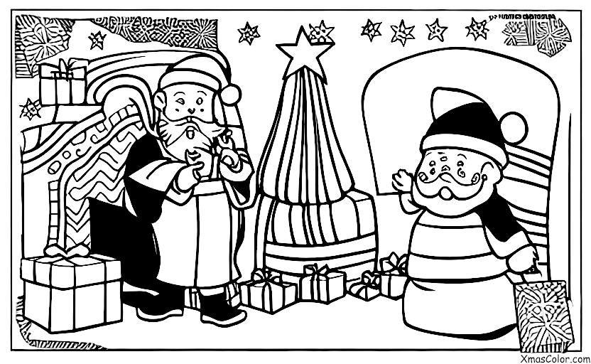 Christmas / Christmas in Asia: Santa in a traditional Japanese kimono