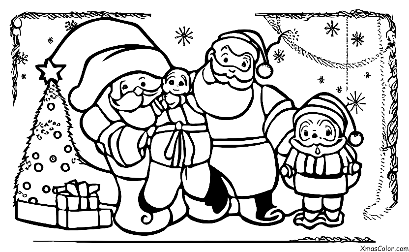 Christmas / Christmas in Asia: Santa in a traditional Korean dress