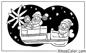 Christmas / Christmas in the desert: A camelt giving Santa a ride through the desert