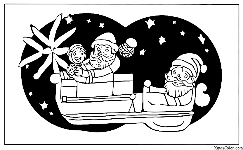 Christmas / Christmas in the desert: A camelt giving Santa a ride through the desert