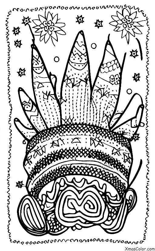 Christmas / Christmas in the desert: A Christmas cactus in a sombrero