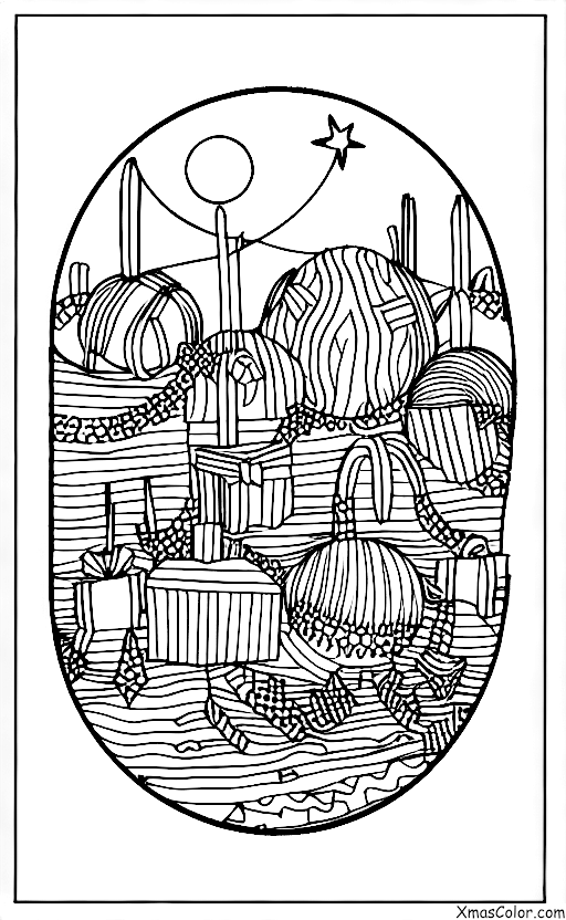 Christmas / Christmas in the desert: Christmas lights in the desert