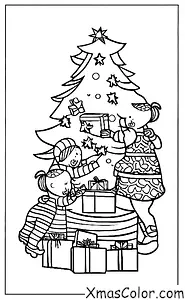 Christmas / Christmas in the past: Opening presents on Christmas morning