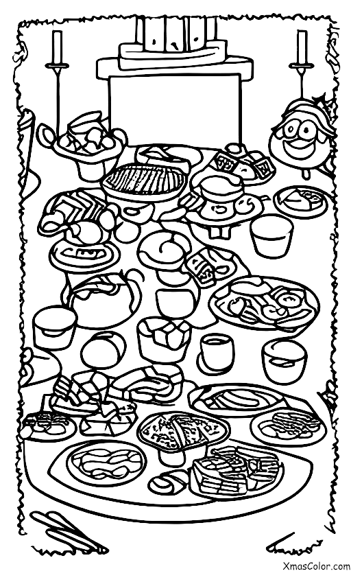 Christmas / Christmas in the present: A table full of Christmas food