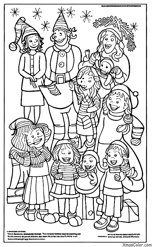 Christmas / Christmas in the present: The family is singing Christmas carols