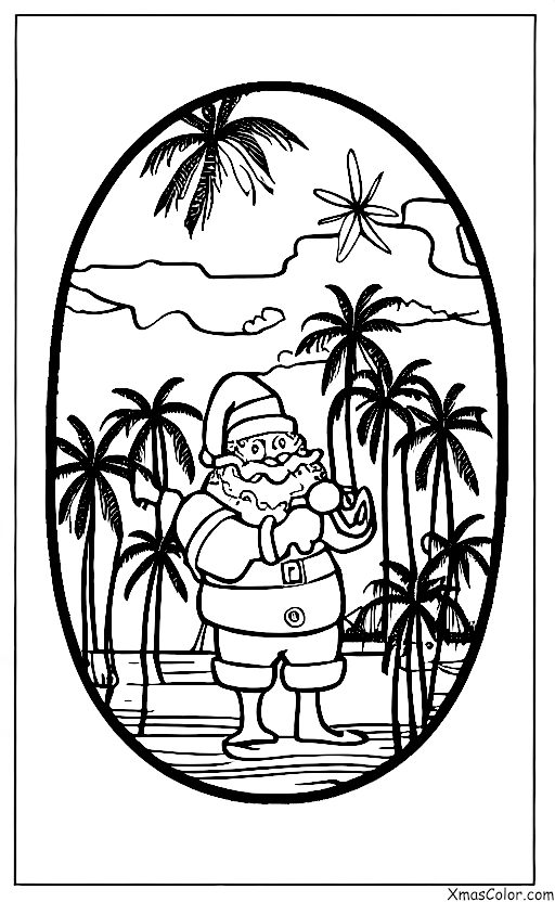 Christmas / Christmas in the tropics: Santa in a tropical paradise