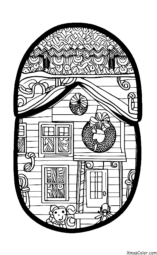 Christmas / Christmas Lights: A house with Christmas lights