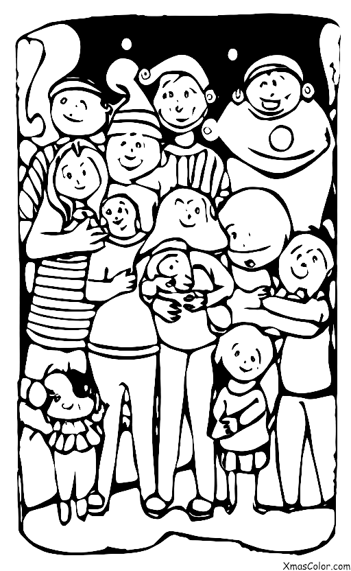 Christmas / Christmas Movies: A family watching a Christmas movie together