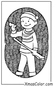 Christmas / Christmas music: A boy playing the violin for Christmas