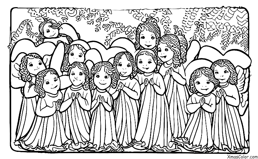 Christmas / Christmas music: A choir of angels singing