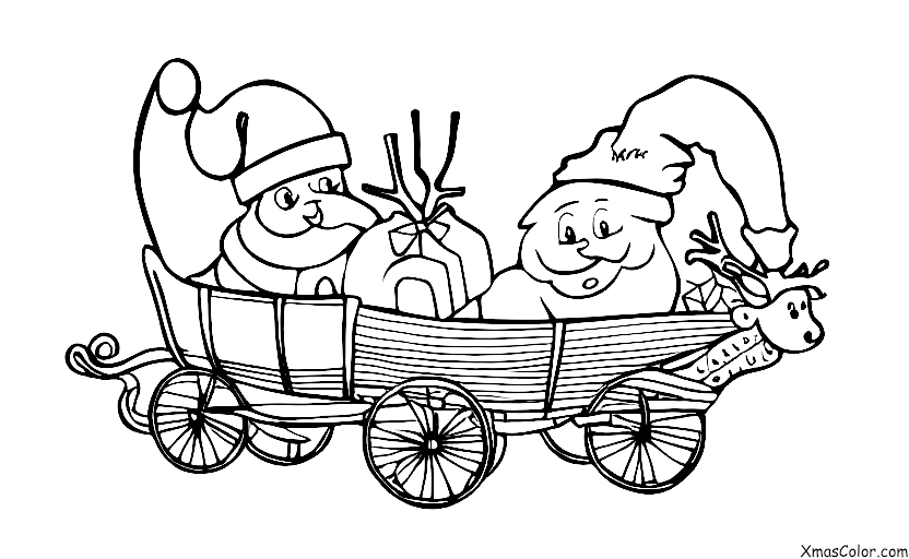 Christmas / Christmas on a farm: Santa in his sleigh