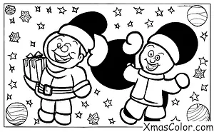 Christmas / Christmas on the moon: Santa on the moon