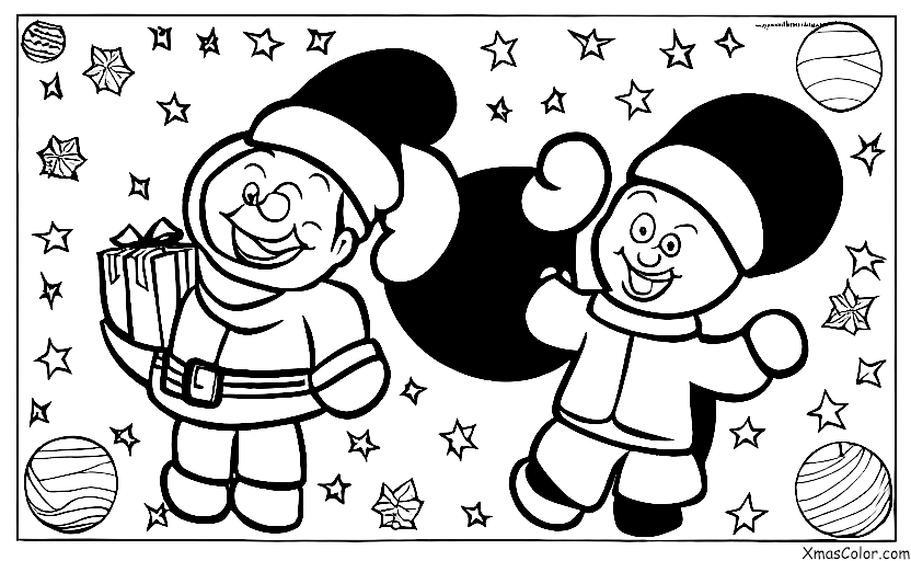 Christmas / Christmas on the moon: Santa on the moon